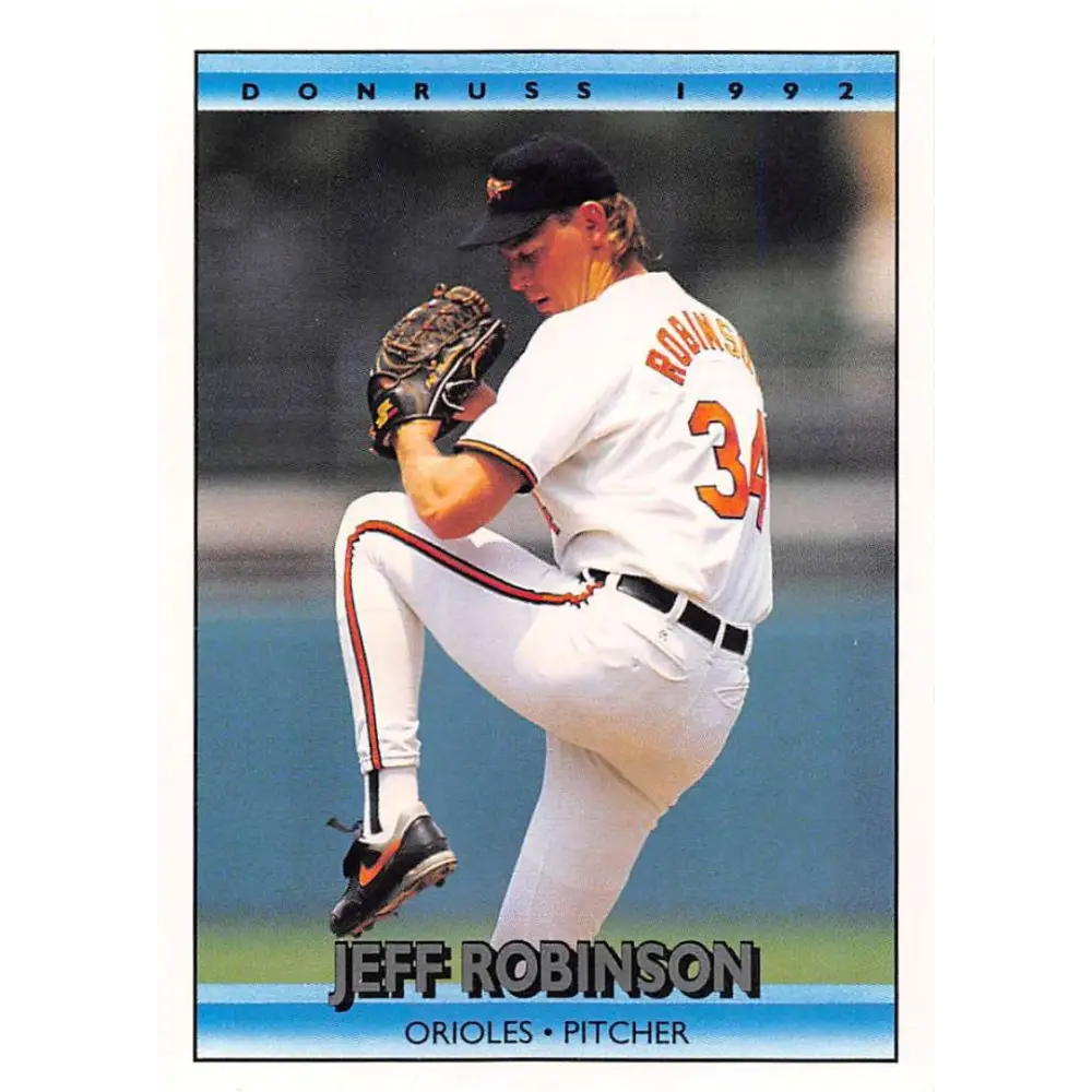 1992 Donruss #77 Jeff Robinson NM-MT Baltimore Orioles Baseball Card Image 1