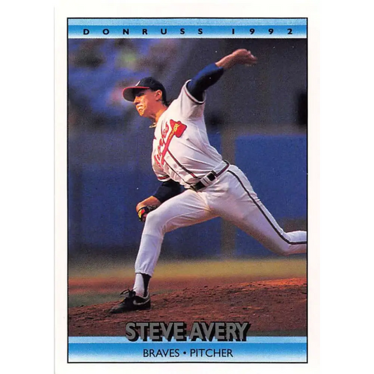 1992 Donruss #81 Steve Avery NM-MT Atlanta Braves Baseball Card Image 1