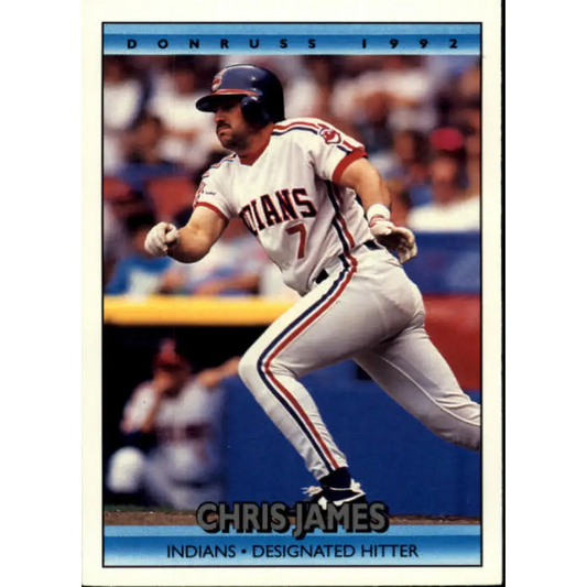 1992 Donruss #82 Chris James NM-MT Cleveland Indians Baseball Card Image 1
