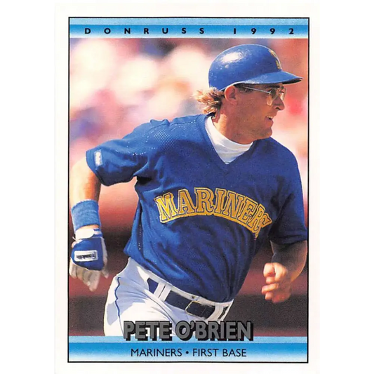 1992 Donruss #86 Pete O'Brien NM-MT Seattle Mariners Baseball Card Image 1