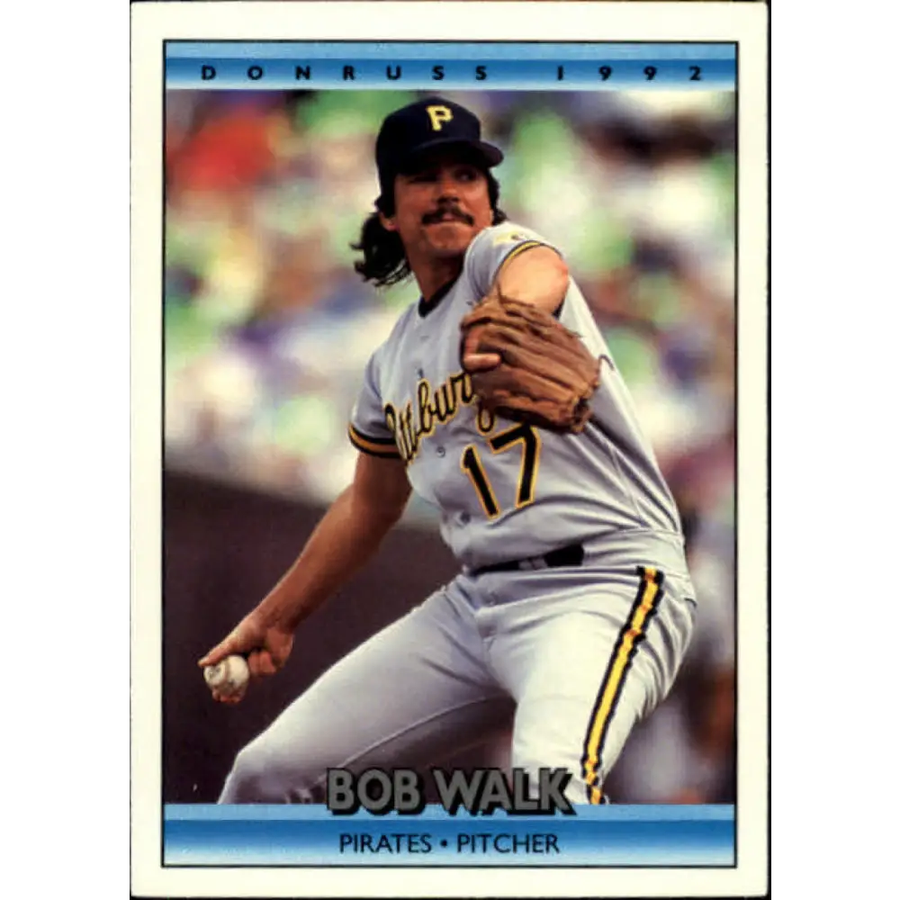 1992 Donruss #88 Bob Walk NM-MT Pittsburgh Pirates Baseball Card Image 1