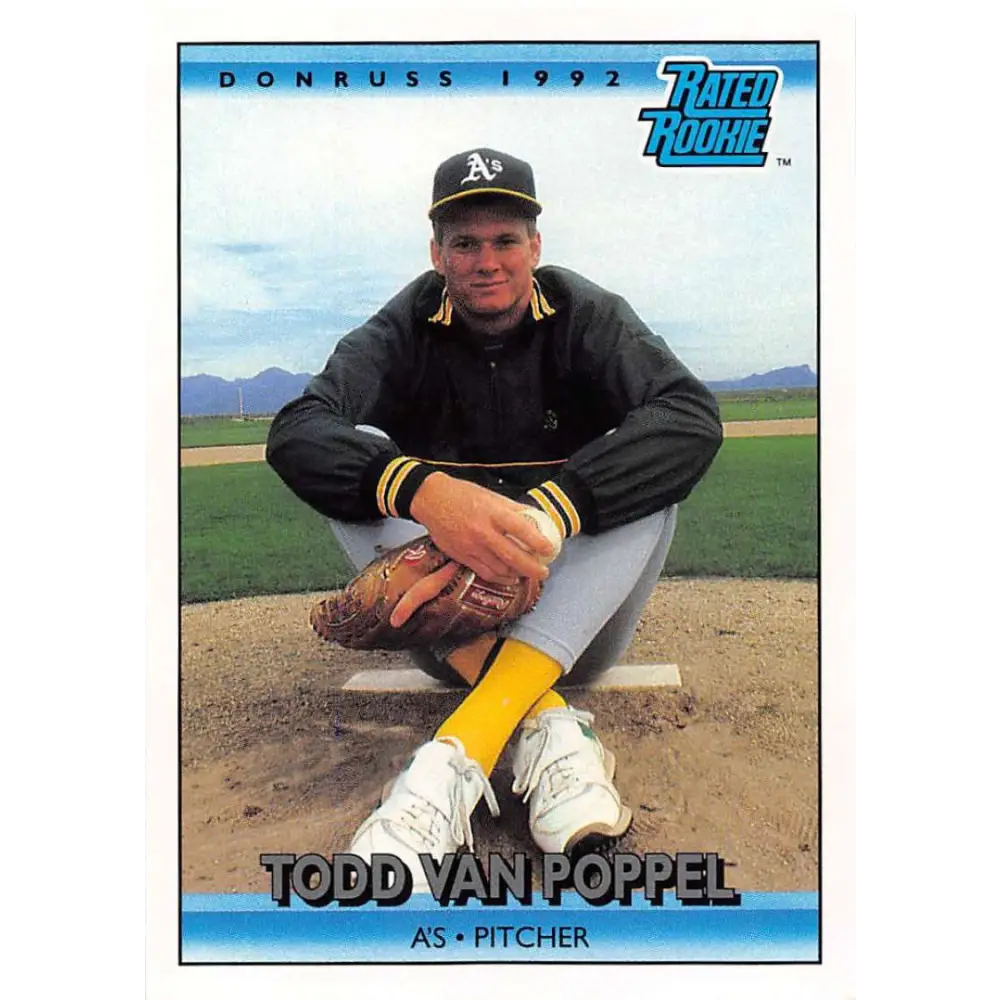 1992 Donruss #9 Todd Van Poppel RR NM-MT Oakland Athletics Baseball Card Image 1
