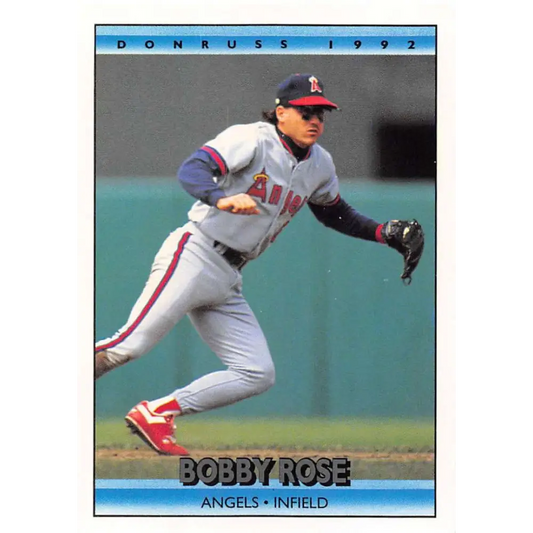 1992 Donruss #90 Bobby Rose NM-MT California Angels Baseball Card Image 1