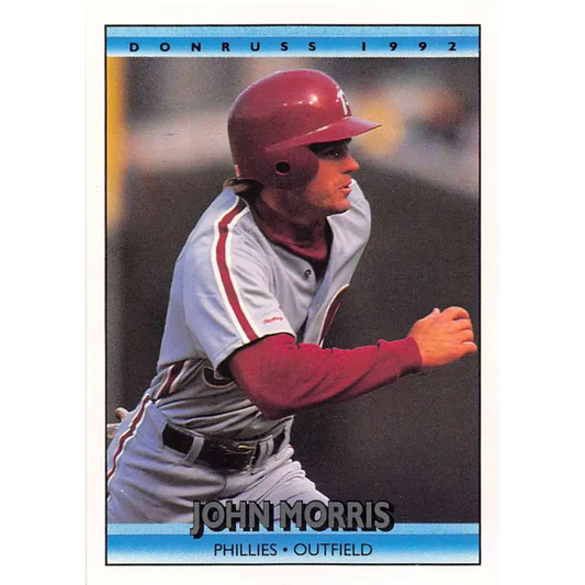 1992 Donruss #92 John Morris NM-MT Philadelphia Phillies Baseball Card Image 1