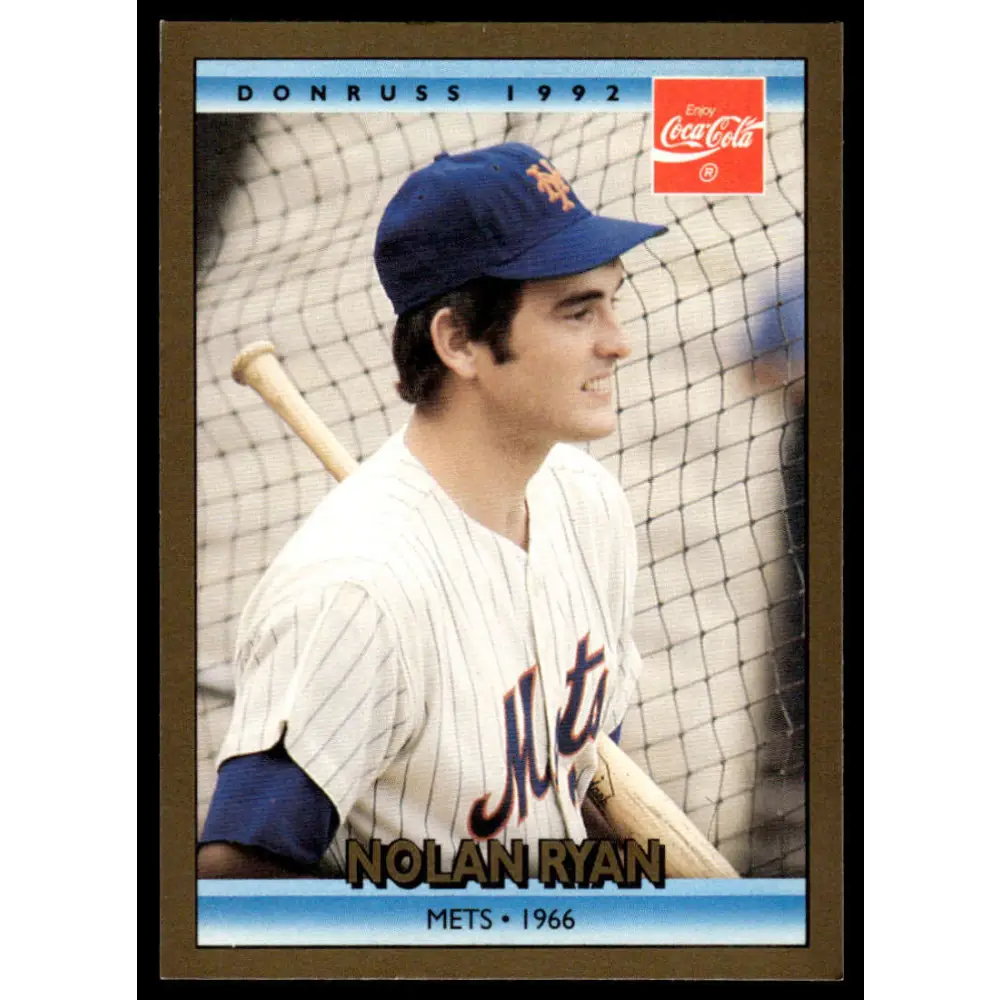 1992 Donruss Coca-Cola Nolan Ryan #1 Nolan Ryan EX/NM New York Mets Baseball Card Image 1