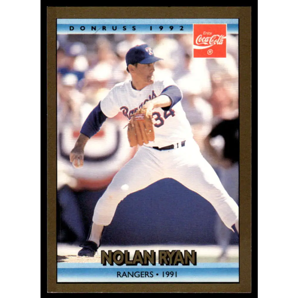 1992 Donruss Coca-Cola Nolan Ryan #25 Nolan Ryan EX/NM Texas Rangers Baseball Card Image 1