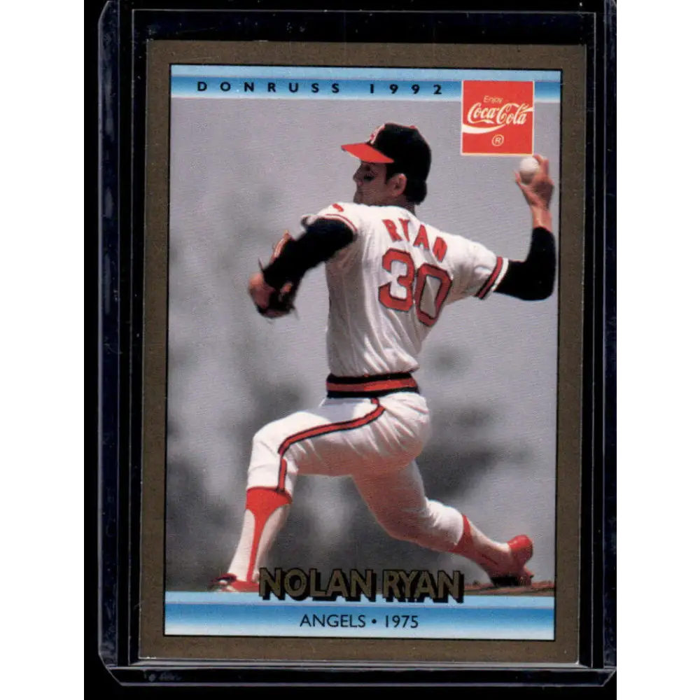 1992 Donruss Coca-Cola Nolan Ryan #9 Nolan Ryan California Angels NM-MT Baseball Card Image 1