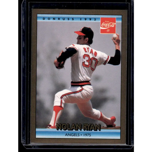 1992 Donruss Coca-Cola Nolan Ryan #9 Nolan Ryan California Angels NM-MT Baseball Card Image 1