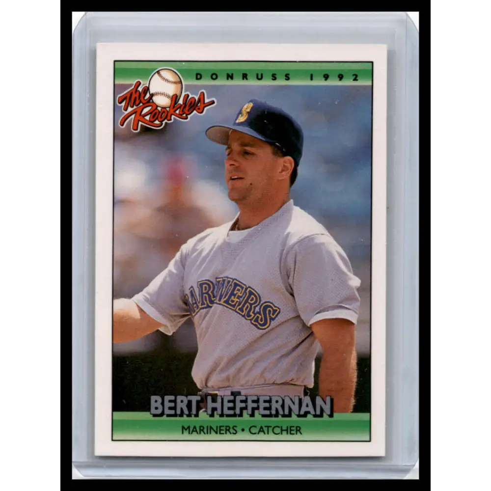 1992 Donruss The Rookies #50 Bert Heffernan NM-MT Seattle Mariners Baseball Card Image 1