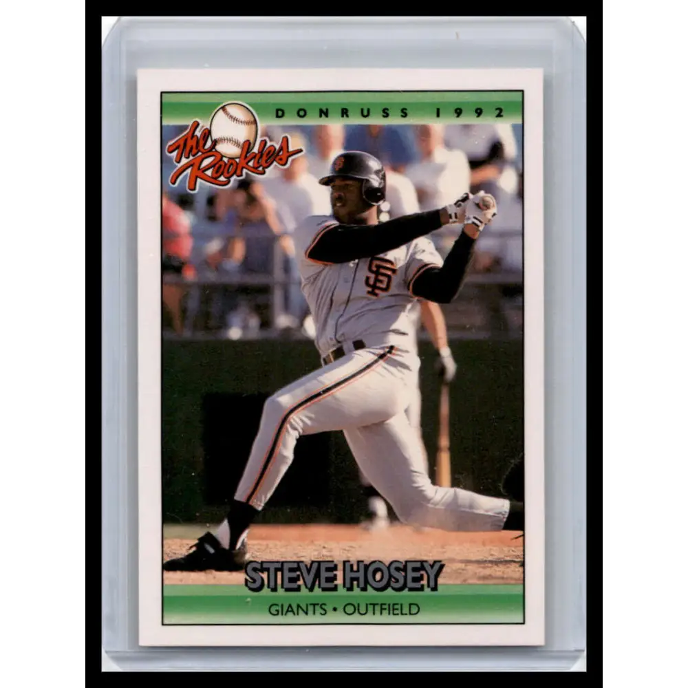 1992 Donruss The Rookies #54 Steve Hosey NM-MT San Francisco Giants Baseball Card Image 1