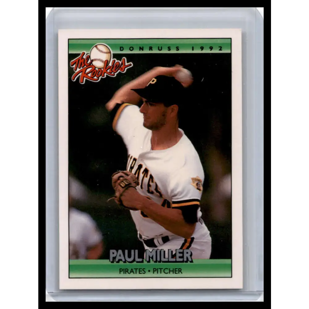 1992 Donruss The Rookies #79 Paul Miller NM-MT Pittsburgh Pirates Baseball Card Image 1