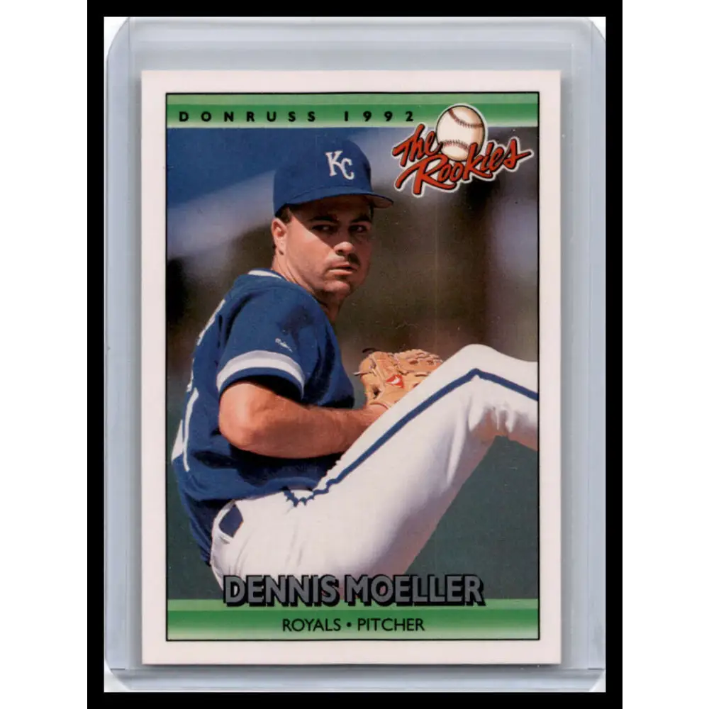 1992 Donruss The Rookies #82 Dennis Moeller NM-MT Kansas City Royals Baseball Card Image 1