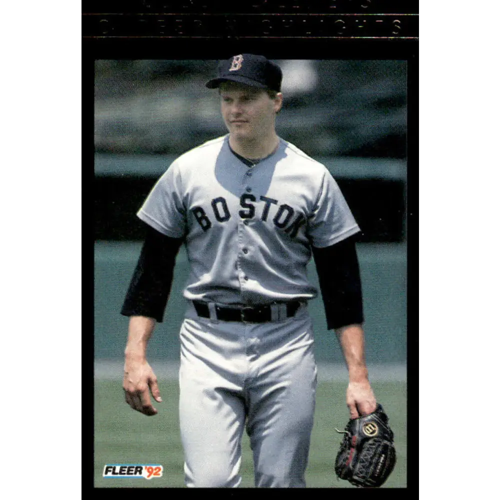 1992 Fleer #1 Roger Clemens EX/NM Boston Red Sox Baseball Card Image 1