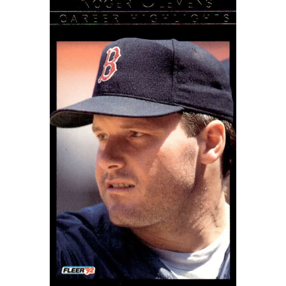 1992 Fleer #11 Roger Clemens EX/NM Boston Red Sox Baseball Card Image 1