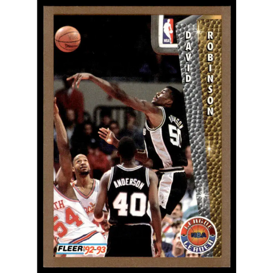 1992 Fleer #244 David Robinson NM/MT San Antonio Spurs Basketball Card Image 1