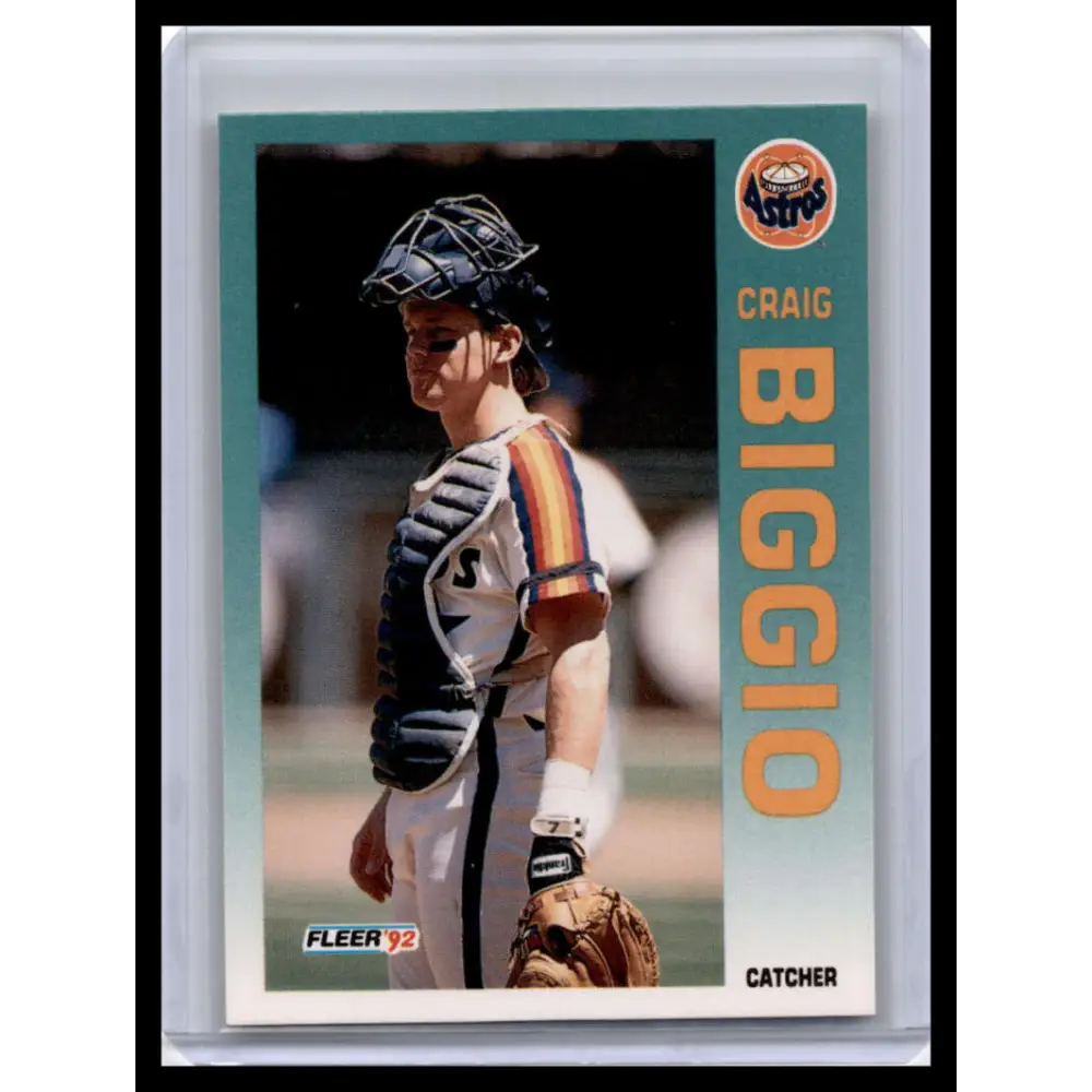 1992 Fleer #426 Craig Biggio NM-MT Houston Astros Baseball Card Image 1