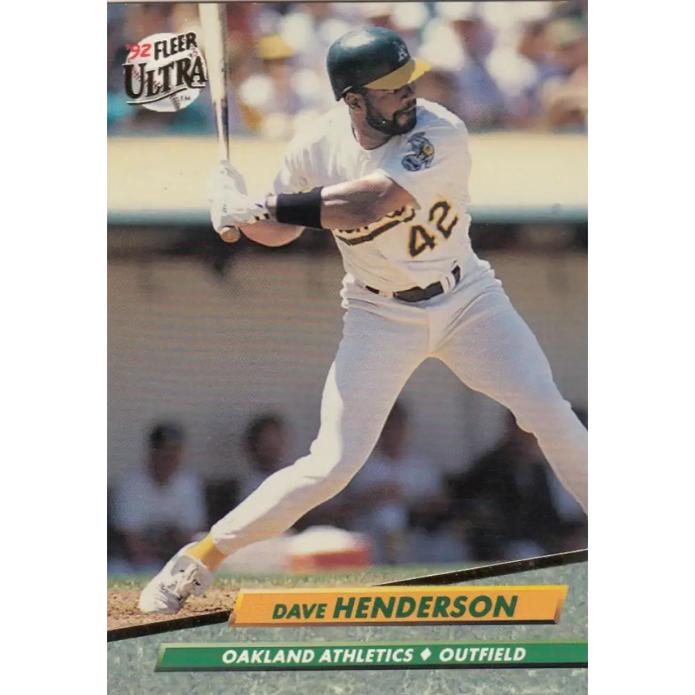 1992 Fleer Ultra #113 Dave Henderson NM-MT Oakland Athletics Baseball Card Image 1
