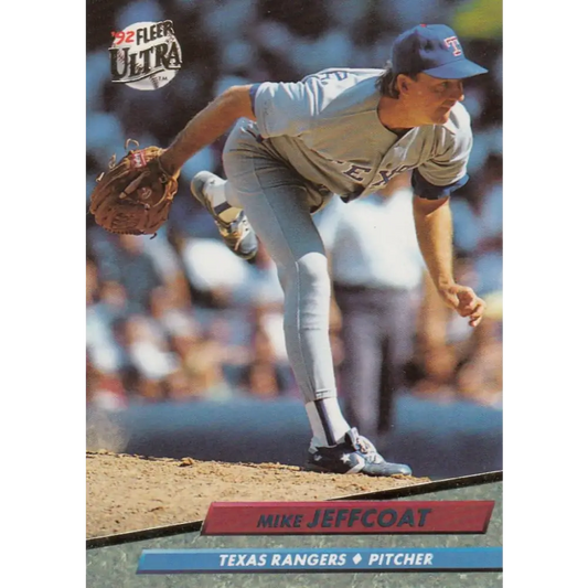 1992 Fleer Ultra #134 Mike Jeffcoat NM-MT Texas Rangers Baseball Card Image 1