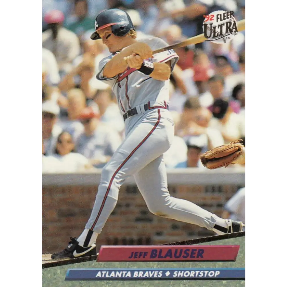 1992 Fleer Ultra #159 Jeff Blauser NM-MT Atlanta Braves Baseball Card Image 1