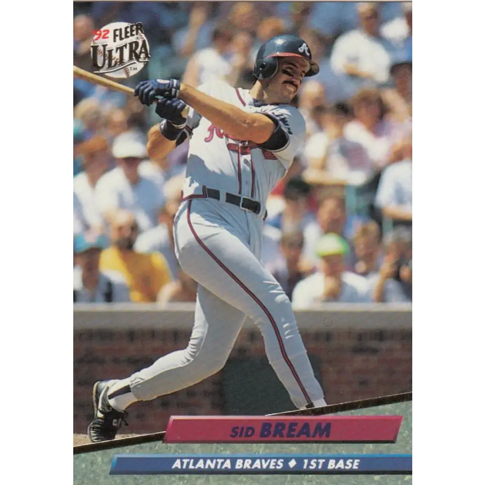 1992 Fleer Ultra #160 Sid Bream NM-MT Atlanta Braves Baseball Card Image 1