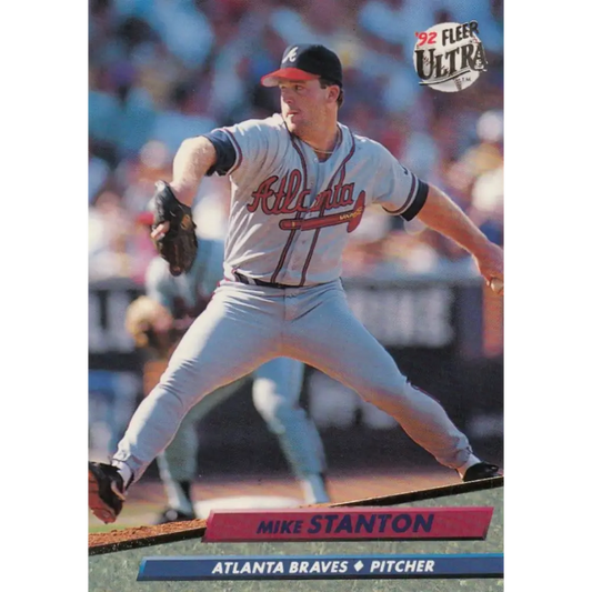 1992 Fleer Ultra #170 Mike Stanton NM-MT Atlanta Braves Baseball Card Image 1