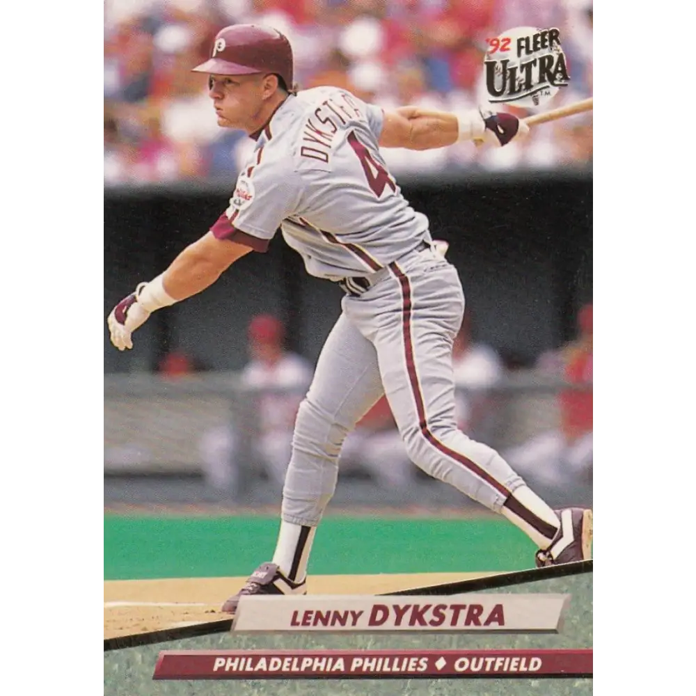 1992 Fleer Ultra #241 Lenny Dykstra NM-MT Philadelphia Phillies Baseball Card Image 1
