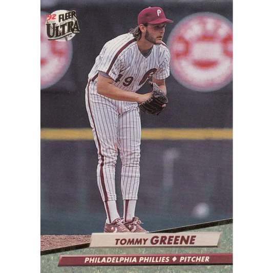 1992 Fleer Ultra #242 Tommy Greene NM-MT Philadelphia Phillies Baseball Card Image 1
