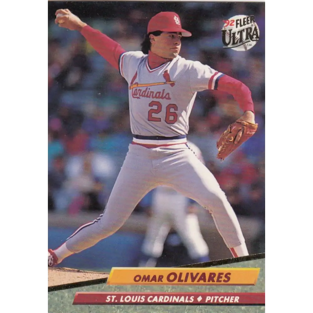 1992 Fleer Ultra #266 Omar Olivares NM-MT St. Louis Cardinals Baseball Card Image 1