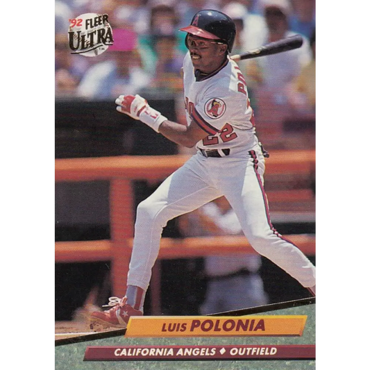 1992 Fleer Ultra #29 Luis Polonia NM-MT California Angels Baseball Card Image 1