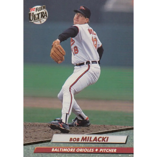 1992 Fleer Ultra #306 Bob Milacki NM-MT Baltimore Orioles Baseball Card Image 1
