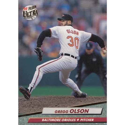 1992 Fleer Ultra #307 Gregg Olson NM-MT Baltimore Orioles Baseball Card Image 1