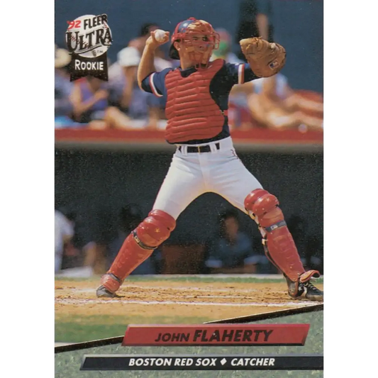 1992 Fleer Ultra #313 John Flaherty NM-MT RC Rookie Boston Red Sox Baseball Card Image 1