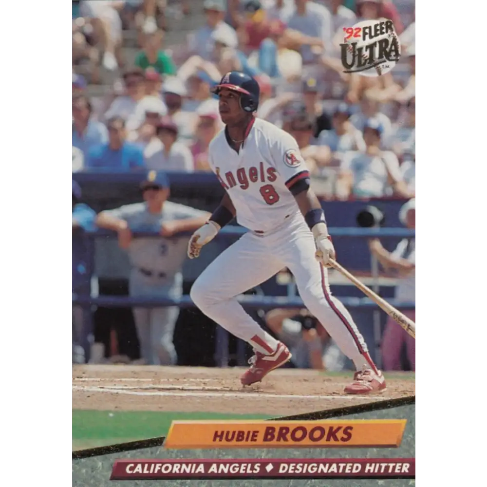 1992 Fleer Ultra #322 Hubie Brooks NM-MT California Angels Baseball Card Image 1
