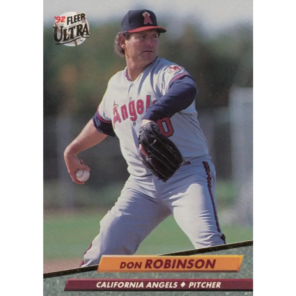 1992 Fleer Ultra #329 Don Robinson NM-MT California Angels Baseball Card Image 1