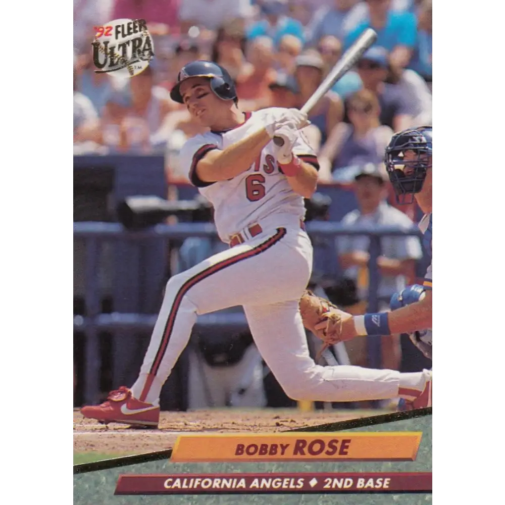 1992 Fleer Ultra #330 Bobby Rose NM-MT California Angels Baseball Card Image 1
