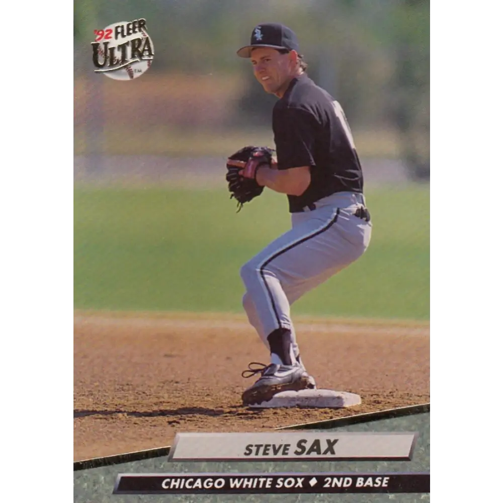 1992 Fleer Ultra #341 Steve Sax NM-MT Chicago White Sox Baseball Card Image 1