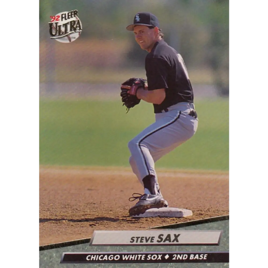 1992 Fleer Ultra #341 Steve Sax NM-MT Chicago White Sox Baseball Card Image 1