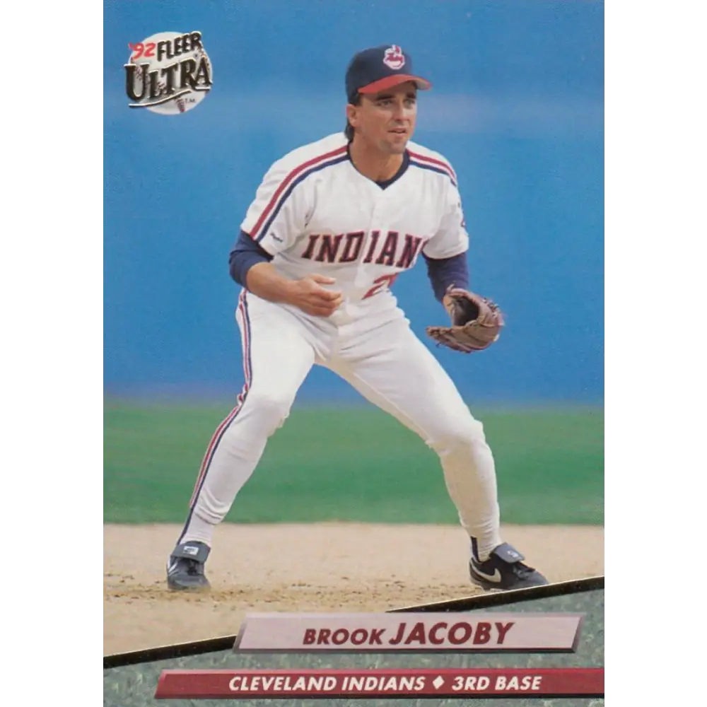 1992 Fleer Ultra #349 Brook Jacoby NM-MT Cleveland Indians Baseball Card Image 1