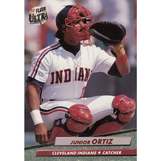 1992 Fleer Ultra #353 Junior Ortiz NM-MT Cleveland Indians Baseball Card Image 1