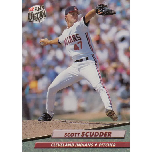 1992 Fleer Ultra #356 Scott Scudder NM-MT Cleveland Indians Baseball Card Image 1