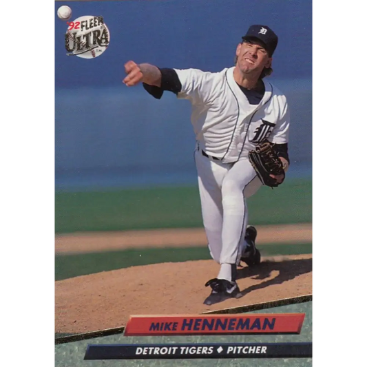 1992 Fleer Ultra #364 Mike Henneman NM-MT Detroit Tigers Baseball Card Image 1