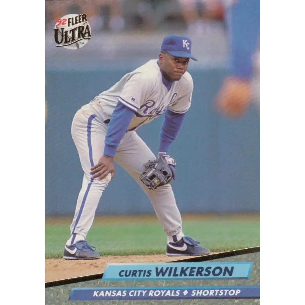 1992 Fleer Ultra #377 Curtis Wilkerson NM-MT Kansas City Royals Baseball Card Image 1
