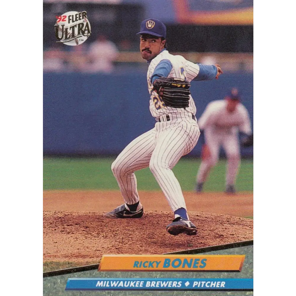 1992 Fleer Ultra #378 Ricky Bones NM-MT Milwaukee Brewers Baseball Card Image 1