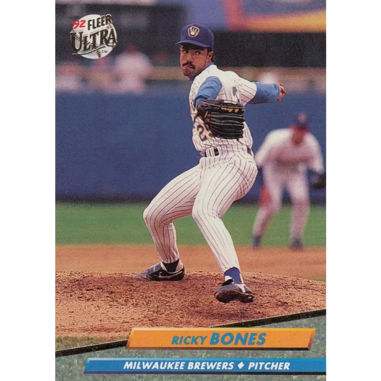1992 Fleer Ultra #378 Ricky Bones NM-MT Milwaukee Brewers Baseball Card Image 1