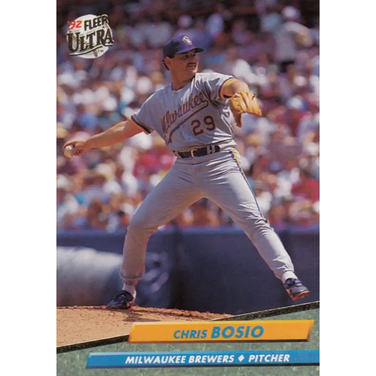 1992 Fleer Ultra #379 Chris Bosio NM-MT Milwaukee Brewers Baseball Card Image 1