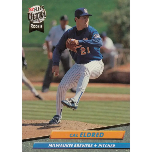 1992 Fleer Ultra #380 Cal Eldred NM-MT Milwaukee Brewers Baseball Card Image 1