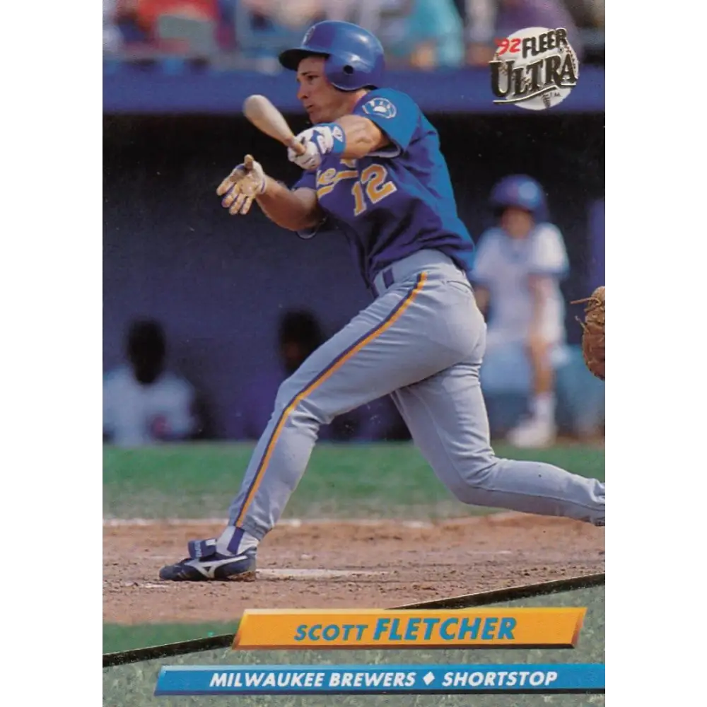 1992 Fleer Ultra #381 Scott Fletcher NM-MT Milwaukee Brewers Baseball Card Image 1