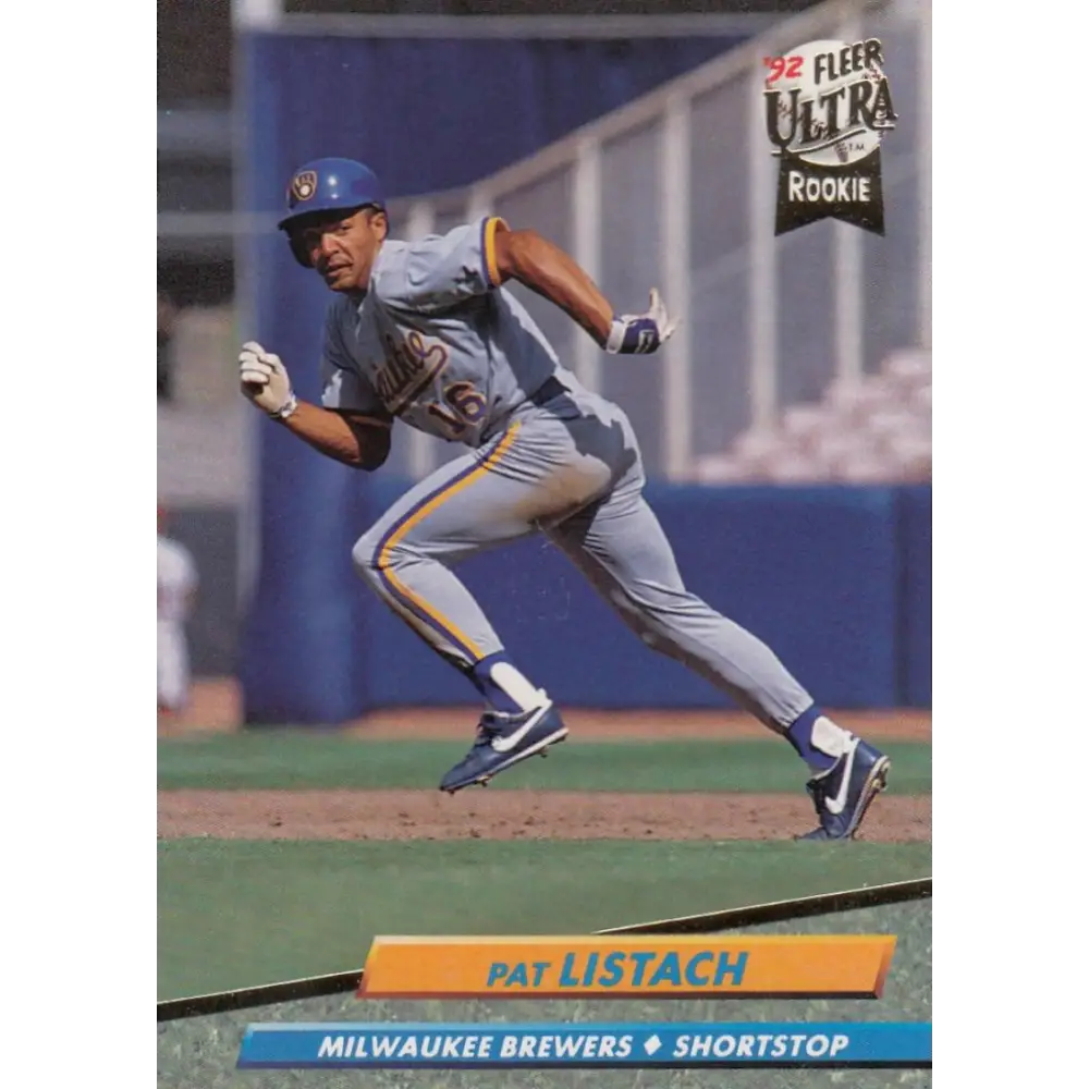 1992 Fleer Ultra #385 Pat Listach NM-MT RC Rookie Milwaukee Brewers Baseball Card Image 1