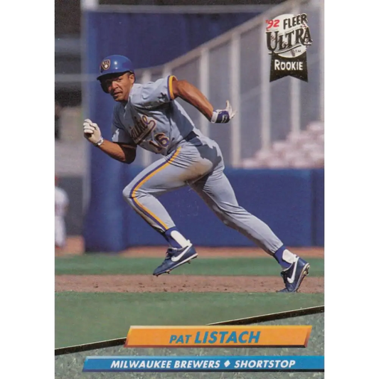 1992 Fleer Ultra #385 Pat Listach NM-MT RC Rookie Milwaukee Brewers Baseball Card Image 1