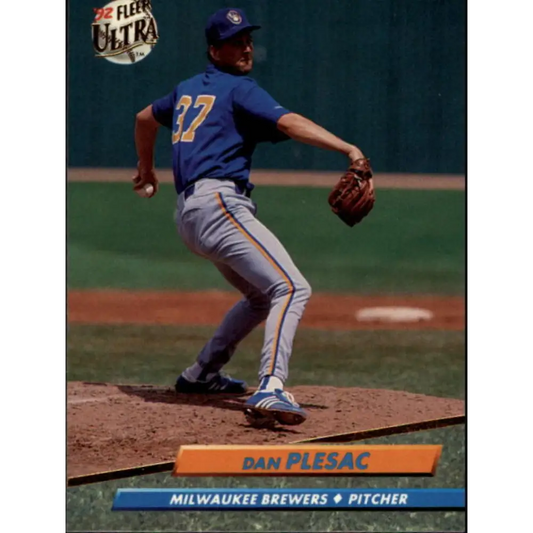 1992 Fleer Ultra #388 Dan Plesac NM-MT Milwaukee Brewers Baseball Card Image 1
